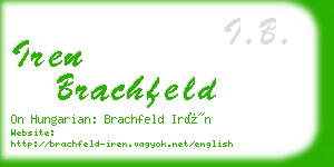 iren brachfeld business card